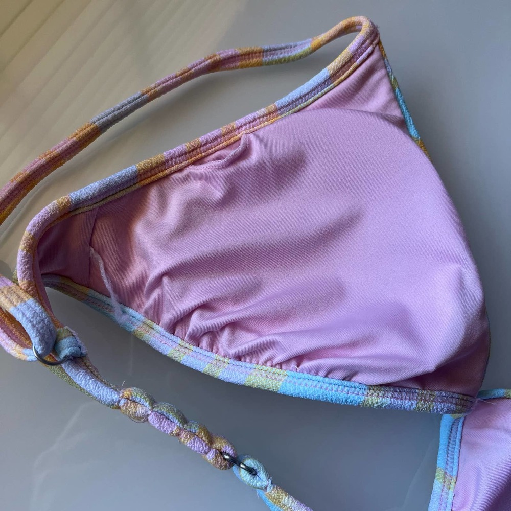 Billabong Check Please Charlie Triangle Bikini Top - image 7